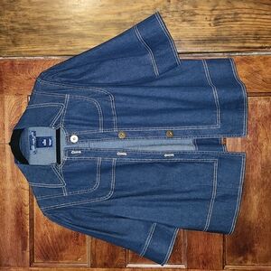 Susan Graver Denim 3/4 sleeve jacket